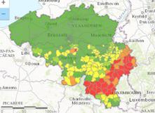 Où y a-t-il du radon en Belgique?